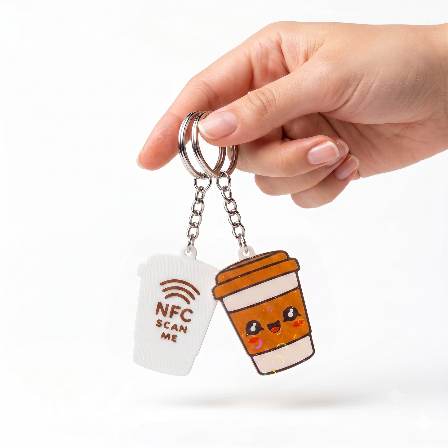 NFC Coffee Cup Keychain