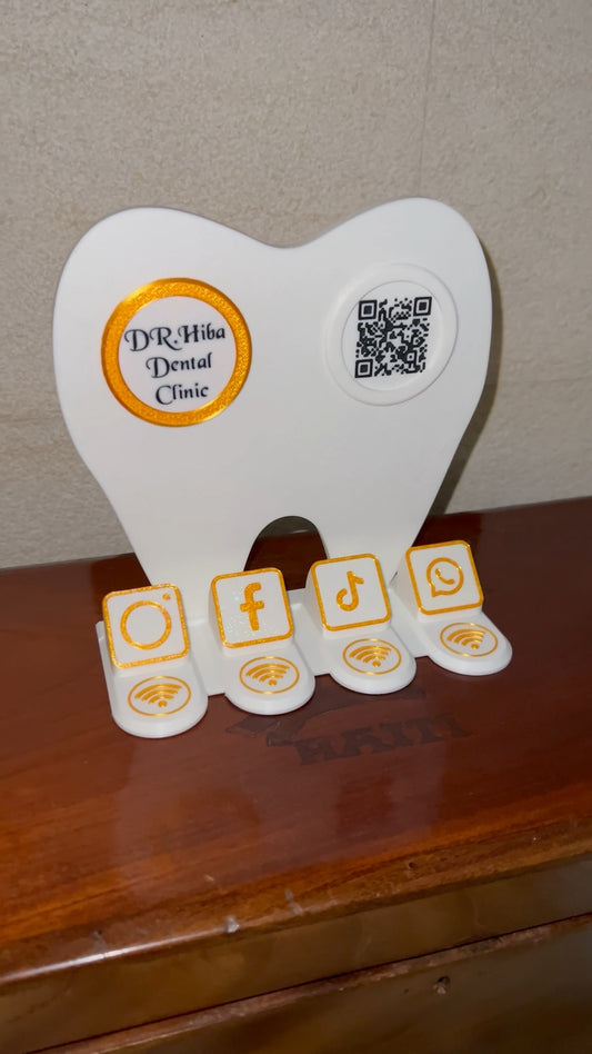 Smart NFC Tooth Stand – Instant Social Media & Patient Connect
